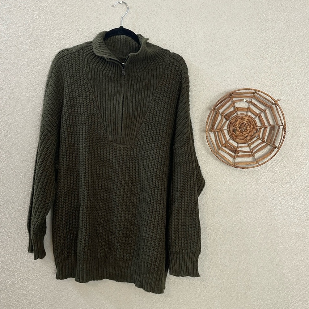 Aerie Offline Chunky 1/2 Zip Sweater Size XXL - Picture 2 of 7